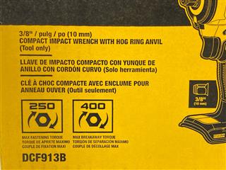 NEW OPEN BOX DeWalt DCF913B 20V Brushless 3/8